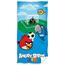 Prosop plajă Angry Birds Fotbal, 70 x 140 cm