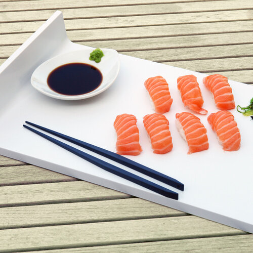 Zahnuté lopárik Curve 23 x 35 cm, biele