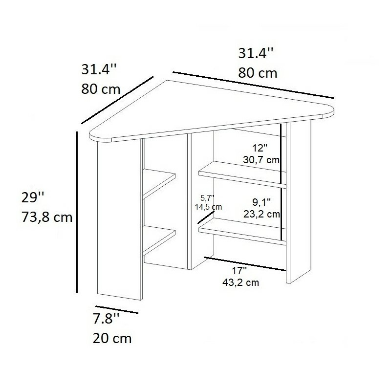 Pracovný stôl Corner Sapphire Oak