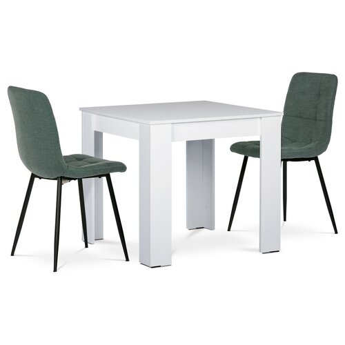 Jedálenský set MDF s 2 stoličkami, 80 x 80 x 75cm, biela