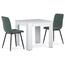 Set masă MDF cu 2 scaune, 80 x 80 x 75 cm, alb