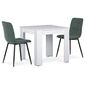 Set masă MDF cu 2 scaune, 80 x 80 x 75 cm, alb