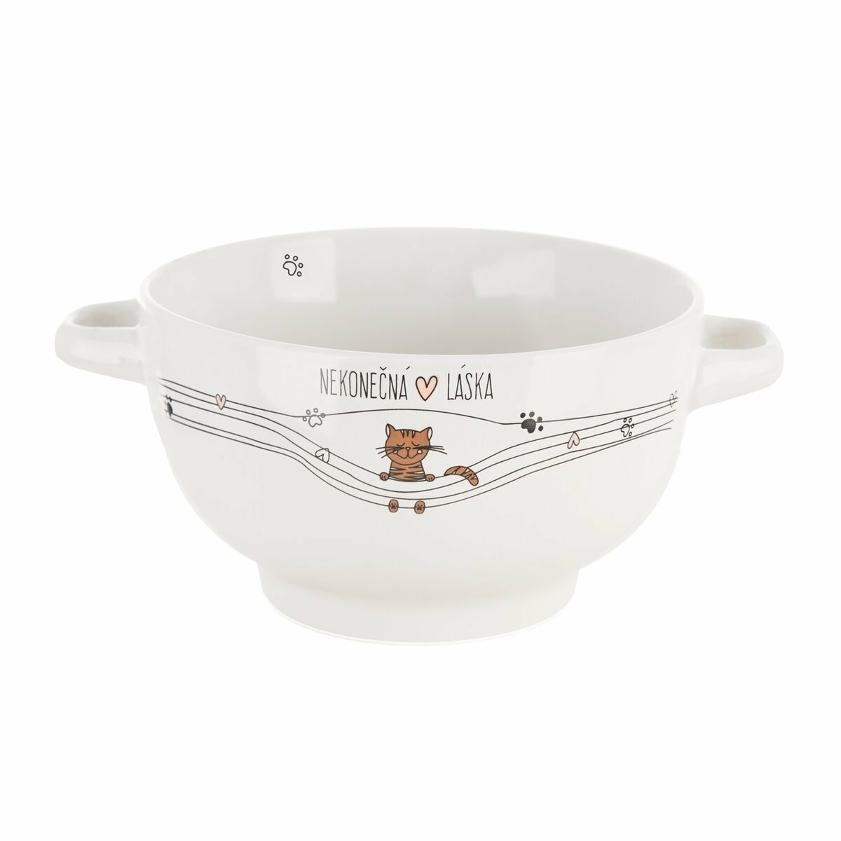 Orion Végtelen szerelem Macska kerámia tál  , átmérő 14 cm termék 2. képe