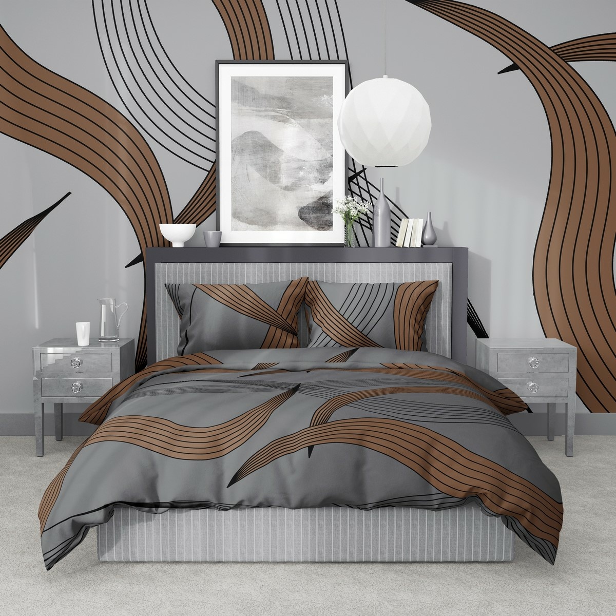 Stanex Satynowa pościel Gold Ribbon, 140 x 200 cm,70 x 90 cm, 140 x 200 cm, 70 x 90 cm