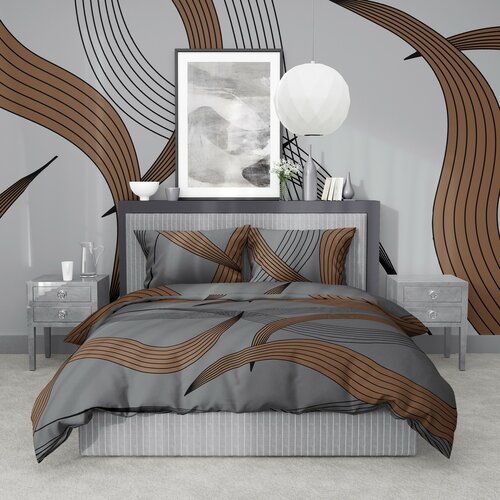 Stanex Satin-Bettwäsche Gold Ribbon, 140 x 200 cm, 70 x 90 cm