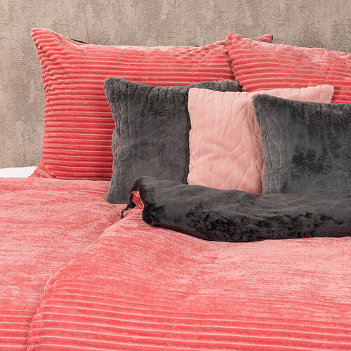 Lenjerie de pat din micro-flanelă 4Home Stripe, roz, 140 x 200 cm, 70 x 90 cm