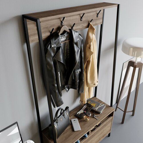 Devin Walnut and Black fogas cipőtartóval