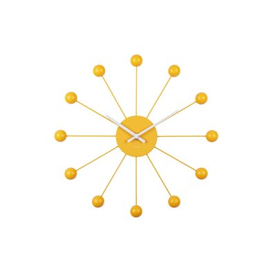 Karlsson 5977BY designové nástěnné hodinyžlutá, pr. 40 cm