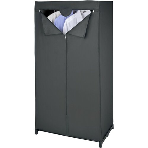 Wenko Faltbarer Kleiderschrank aus Folie PEVA Deep Black, 150 x 50 x 75 cm