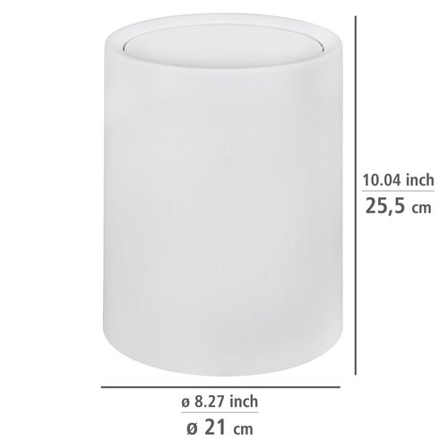 Wenko Odpadkový koš s výkyvným víkem Atri 6 l, bílá