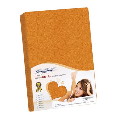 Bellatex Простирадло махрове Kamilka помаранчевий, 160 x 200 см