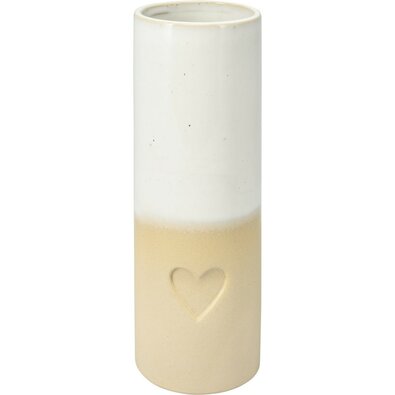 Szív porcelán váza, 21 x 8 cm