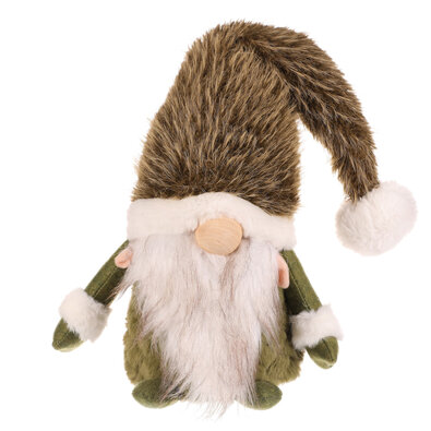 Božična dekoracija Elf stoječ, višina 30 cm, zelena/bela