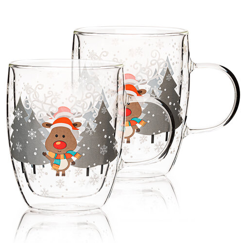 4Home Szklanka termiczna Mug Reindeer Hot&Cool 270 ml, 2 szt.