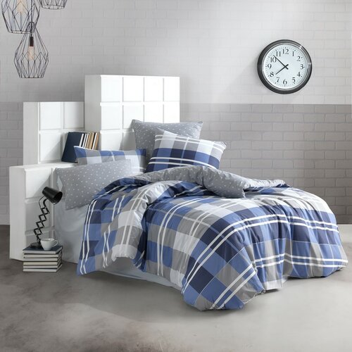 BedTex Mark pamut ágyneműhuzat kék, 220 x 200 cm, 2 db 70 x 90 cm