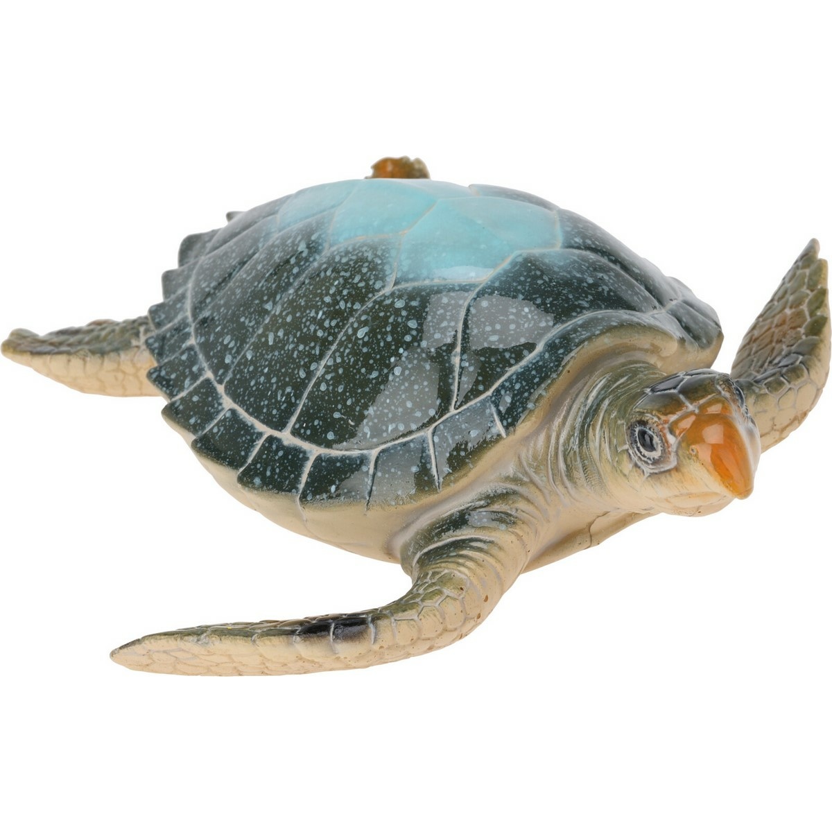 Dekoracja ścienna Żółw zielony, polyresin, 21 x 7 x 21,5 cm