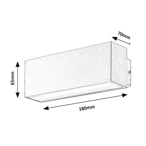 Rabalux 77076 zewnętrzna lampa ścienna LED Mataro 10 W, biały