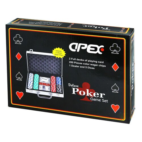 Apex Hra poker deluxe v kufříku, 200 žetonů