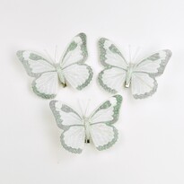 Sada dekoračních motýlů se skřipcem, 3 ks