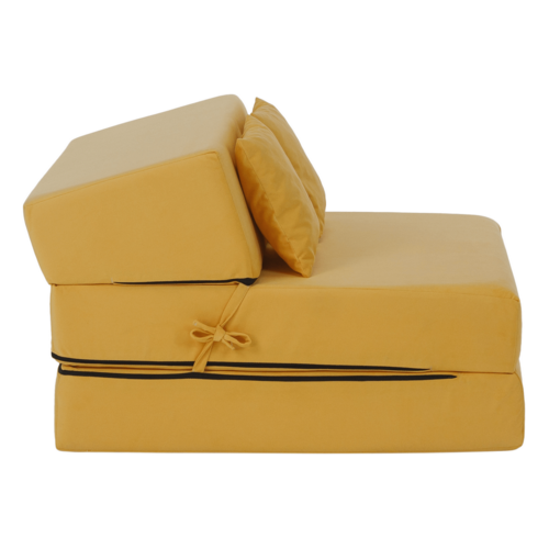 Skladacie kreslo/matrace PELOS, žltá