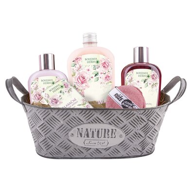 Bohemia Gifts Kozmetična darilna košara Šípky invrtnice