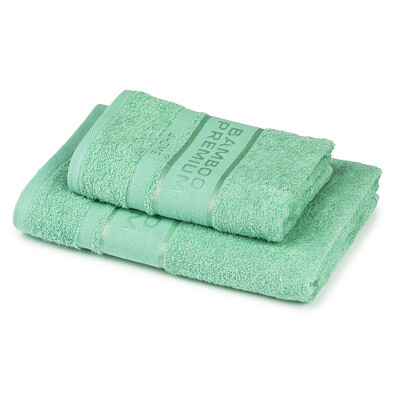 4Home Sada Bamboo Premium osuška a ručník mentolová, 70 x 140 cm, 50 x 100 cm