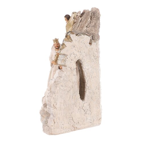 Božična dekoracija Betlém z LED osvetlitvijo,poliresi n, 20 cm