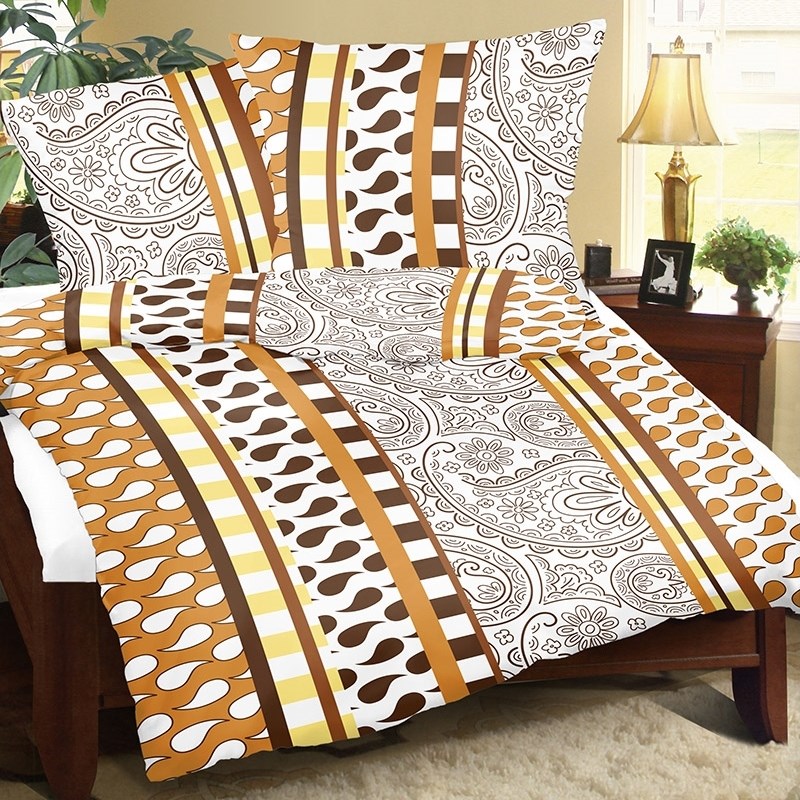 Bellatex Krepové povlečení Variace kašmír, 240 x 220 cm, 2 ks 70 x 90 cm