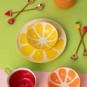 Altom Set de farfurii ceramice Tropicana lămâie 20cm, 2 buc.