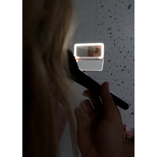 Concept KZ2010 oglindă cosmetică de buzunar cuiluminare LED, albă