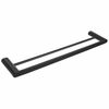 SAPHO RF011/15 Flori suport dublu pentru prosoape60 x 12,7 cm, negru mat