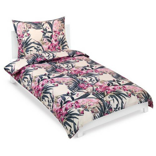 Bellatex Pościel bawełniana Amarylka różowy, 140 x200 cm, 70 x 90 cm