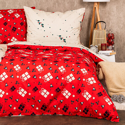 Lenjerie pat din bumbac de Crăciun 4Home Christmas, 140 x 220 cm, 70 x 90 cm