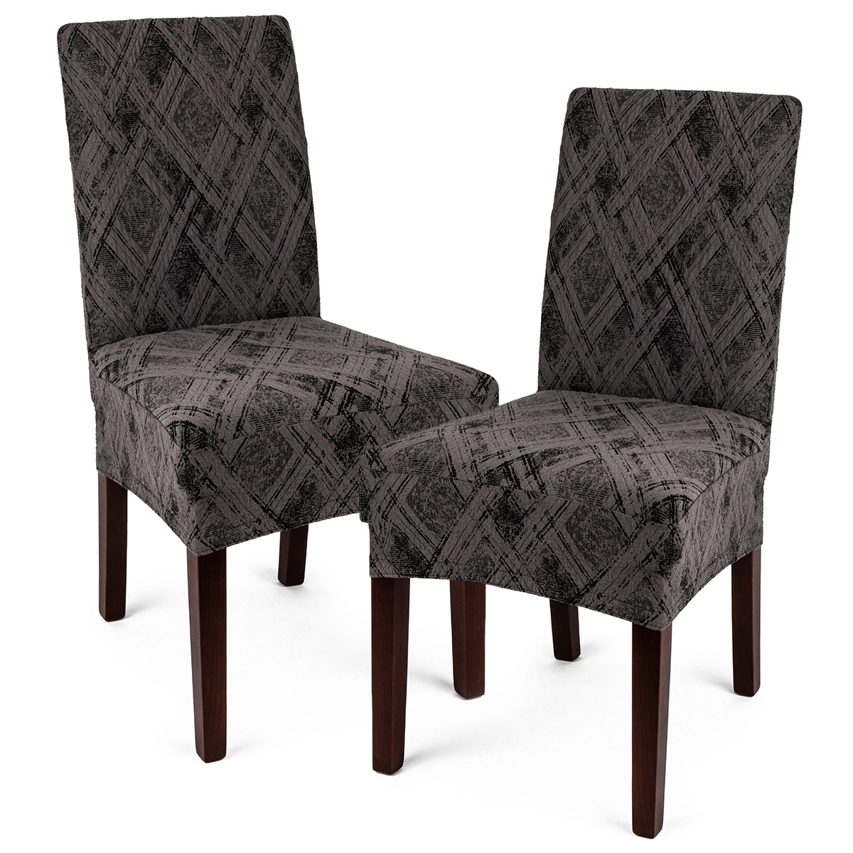 Husă multielastică 4Home Comfort Plus pentru scaun, gri, 40 – 50 cm, set 2 buc. 4Home