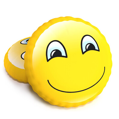 Pernă cu formă 3D, smiley vesel, 40 cm
