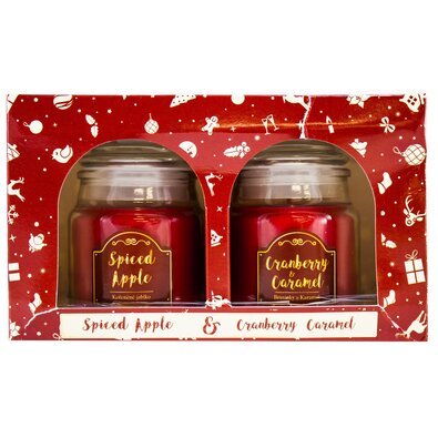 Set lumânări aromate Spiced Apple and CranberryCaramel, 2 buc.