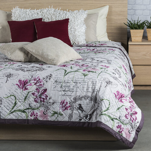 Narzuta na łóżko Valeria fioletowy, 160 x 220 cm