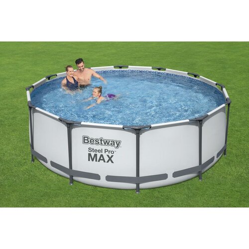 Bestway 56418 Basen nadziemny Steel Pro MAX, 366 x 100 cm, z filtrem i schodkami