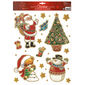Sticker geam motiv de Crăciun Traditions, auriu