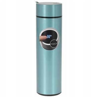 EH Nerjaveča termovka s termometrom Temp 450 ml,modra