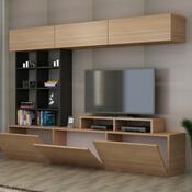 Televízna stena Teak and Black