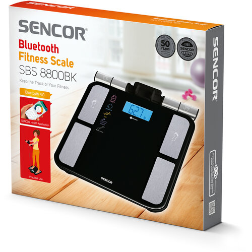 Sencor SBS 8800BK bluetooth fitness váha, čierna