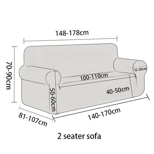 4Home Napenjalna prevleka za naslanjač z 2 sedežema Wave, 145 - 185 cm