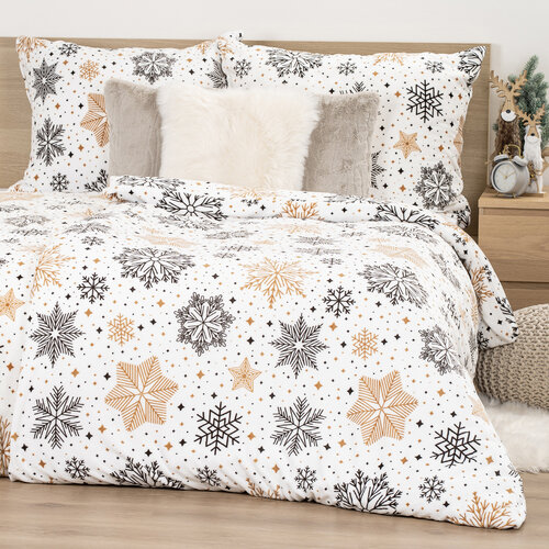4Home Bettwäsche Mikroflanell Golden Frost, 140 x 220 cm, 70 x 90 cm