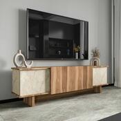 Televizní stolek Diana Travertine and Walnut