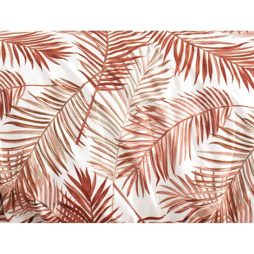 Lenjerie de pat Palms Brown, din bumbac, 140 x 220 cm, 70 x 90 cm