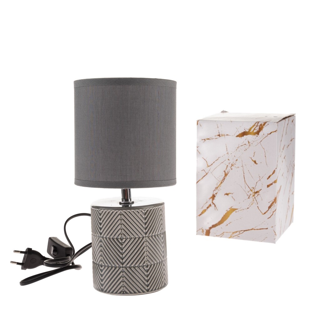 Keramická stolní lampa Dark 27 cm, tm. šedá
