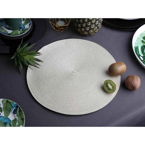 Altom Strojenje Straw bež, premer 38 cm, set 4kosov