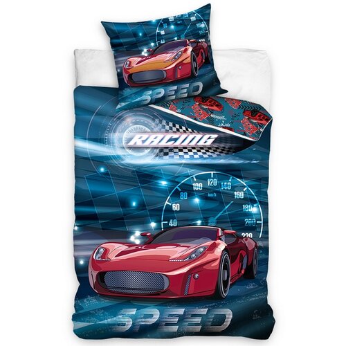 Carbotex Bavlnené obliečky Supersport Racing Speed, 140 x 200 cm, 70 x 90 cm
