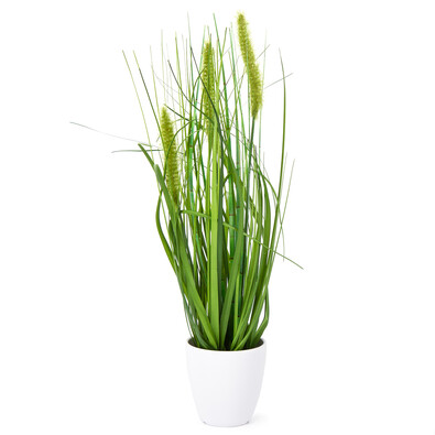 Umělá kvetoucí tráva Ines zelená, 36 cm